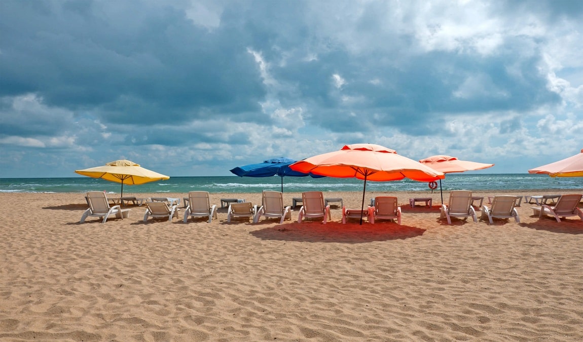 Песчаный пляж в Анапе