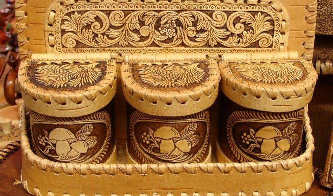 Изделия из бересты в подарок из Пскова