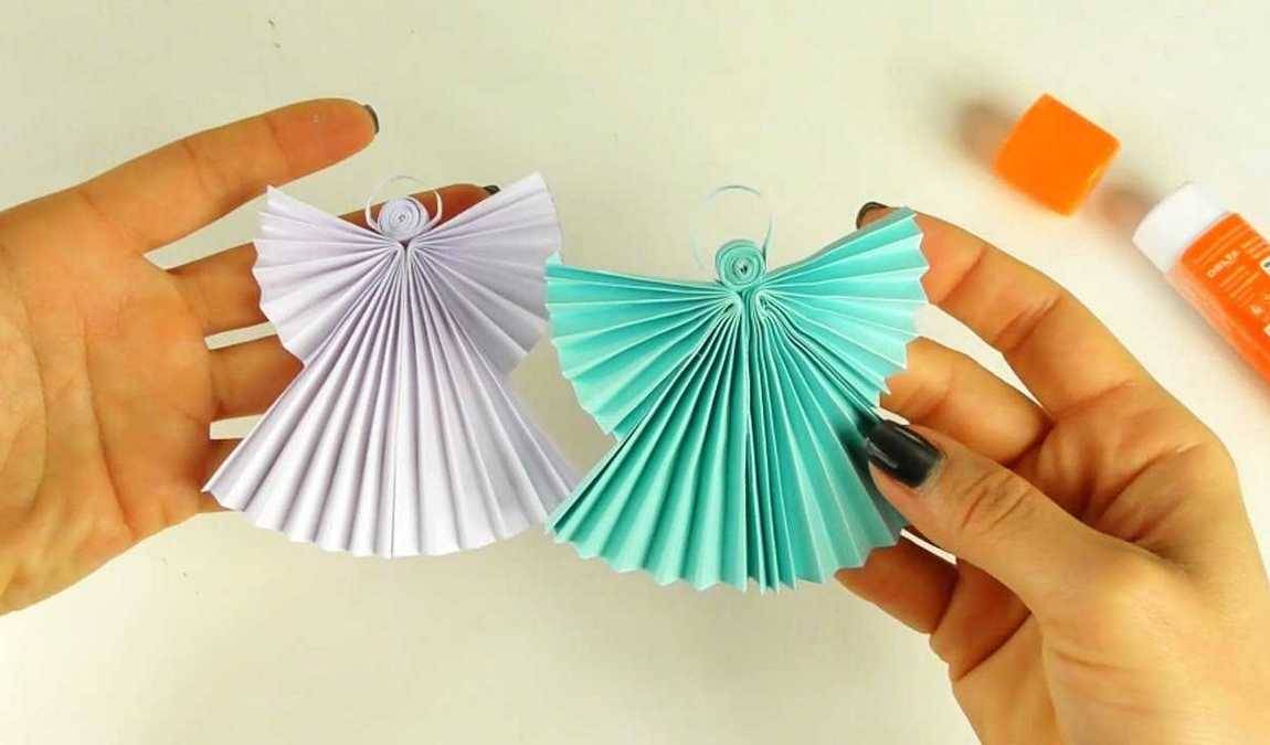 Новогодние игрушки своими руками: ангел из бумаги